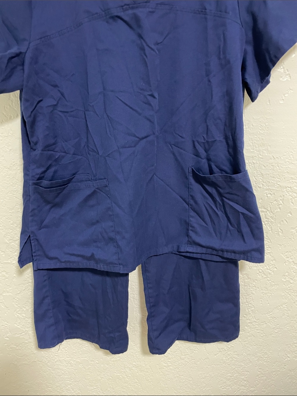 Scrubstar Navy Scrub Set with Orange Accent - Picture 3 of 10